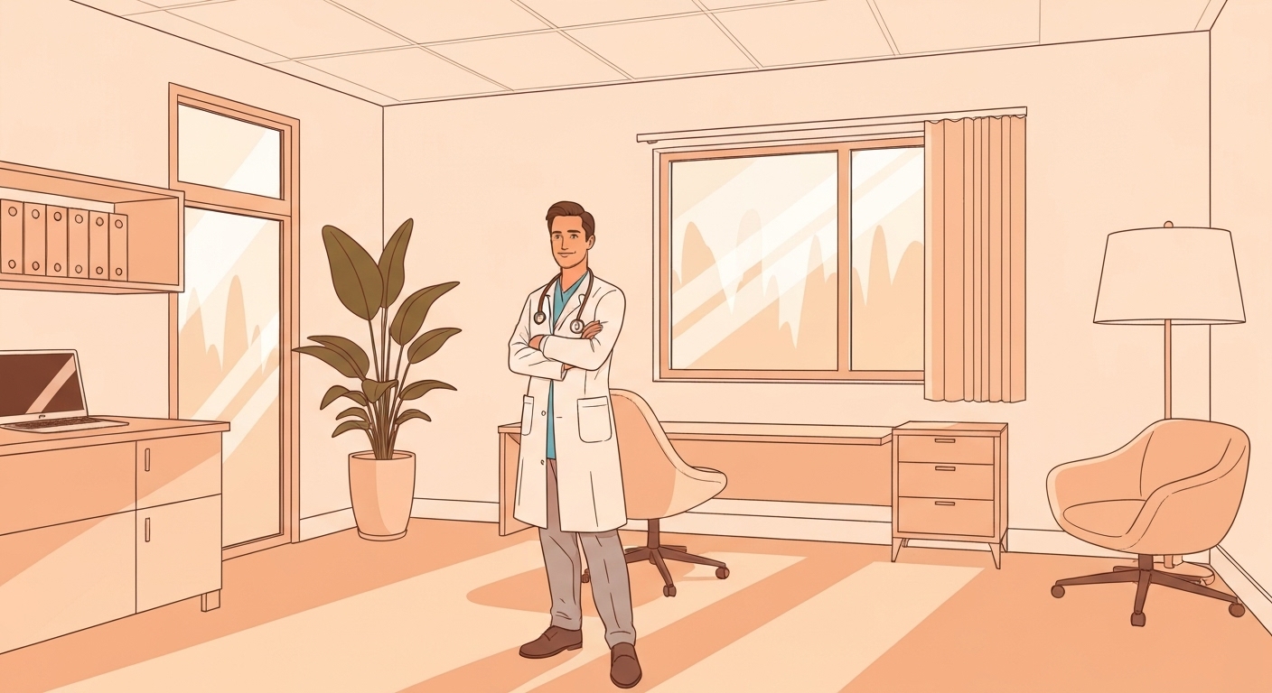 Illustration : Professionnel de santé français bénéficiant d'une assurance prêt adaptée