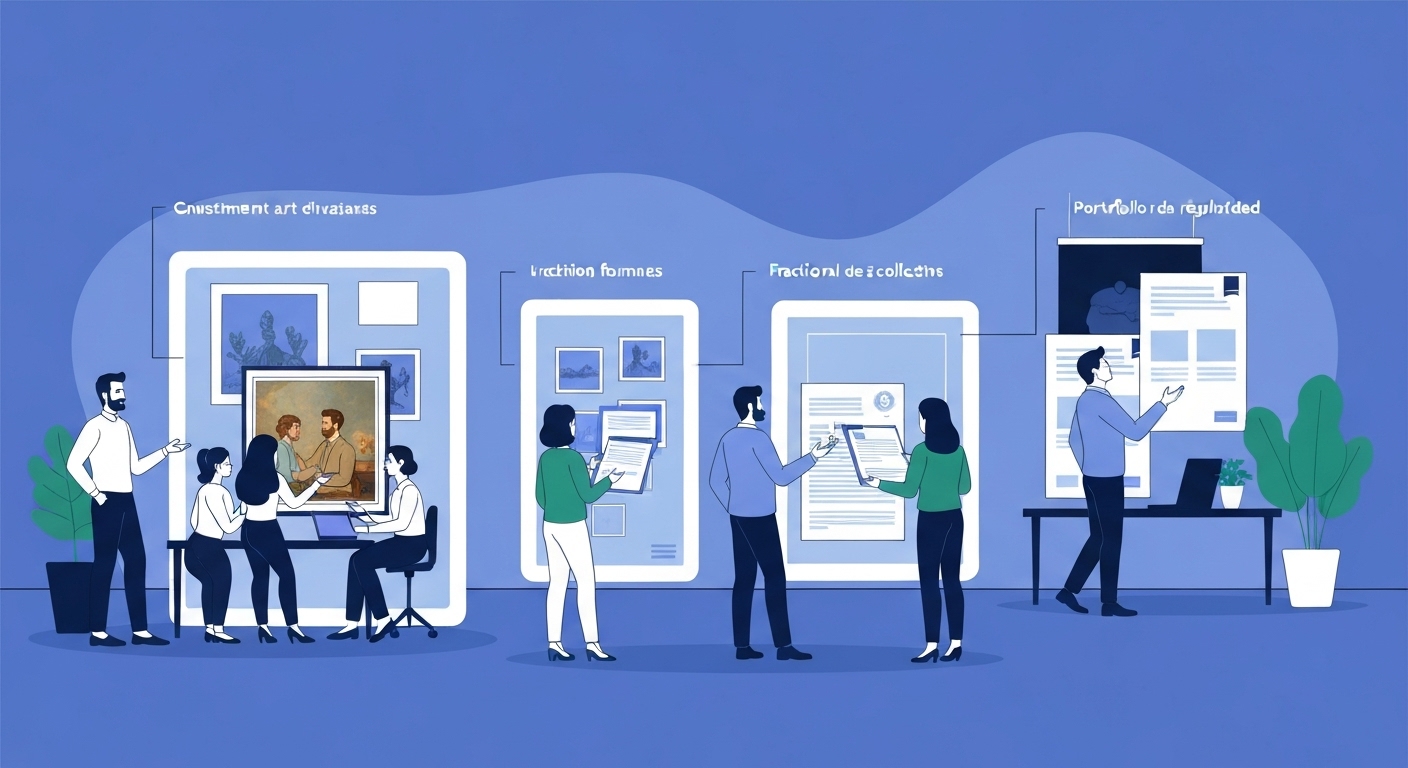 Infographie des différents types de fonds d'investissement en art