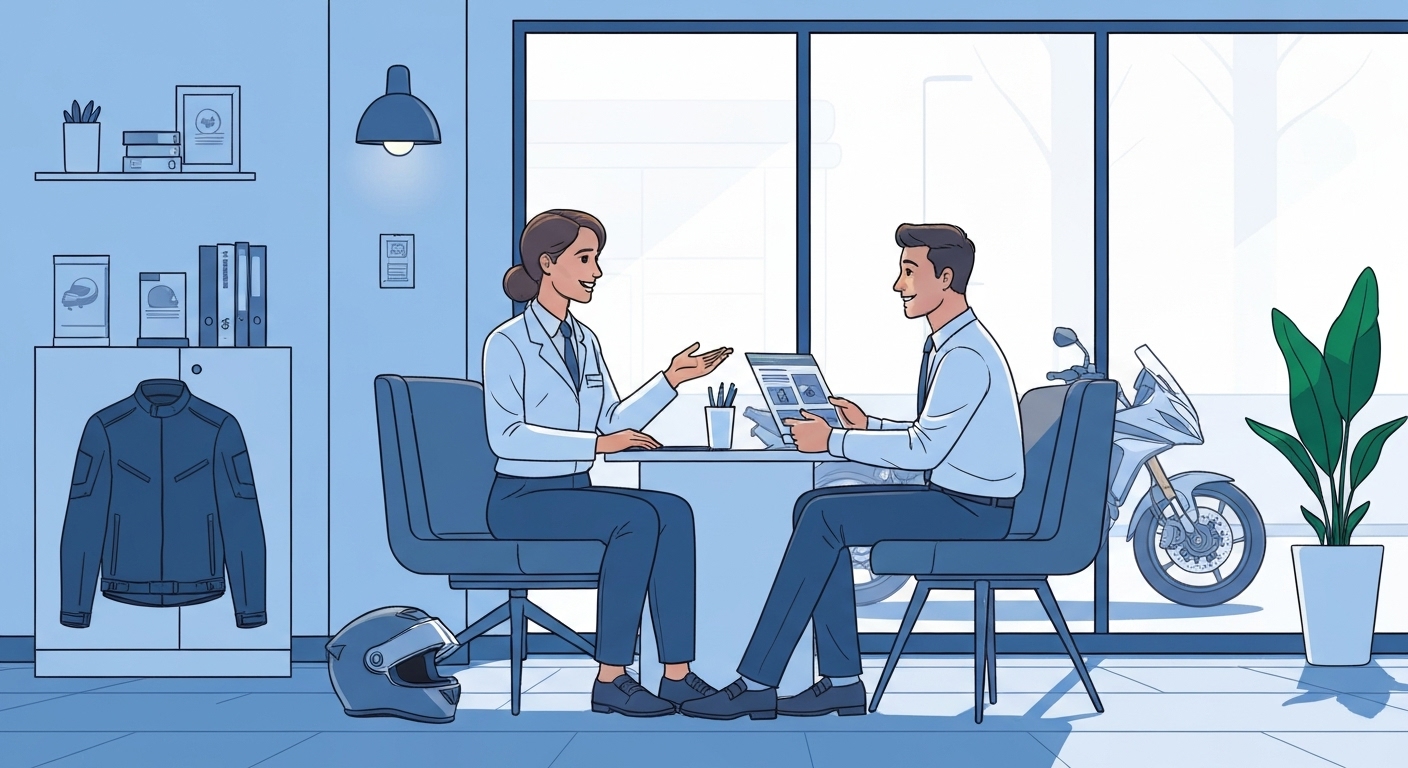 Infographie : couvertures essentielles de l'assurance moto en France