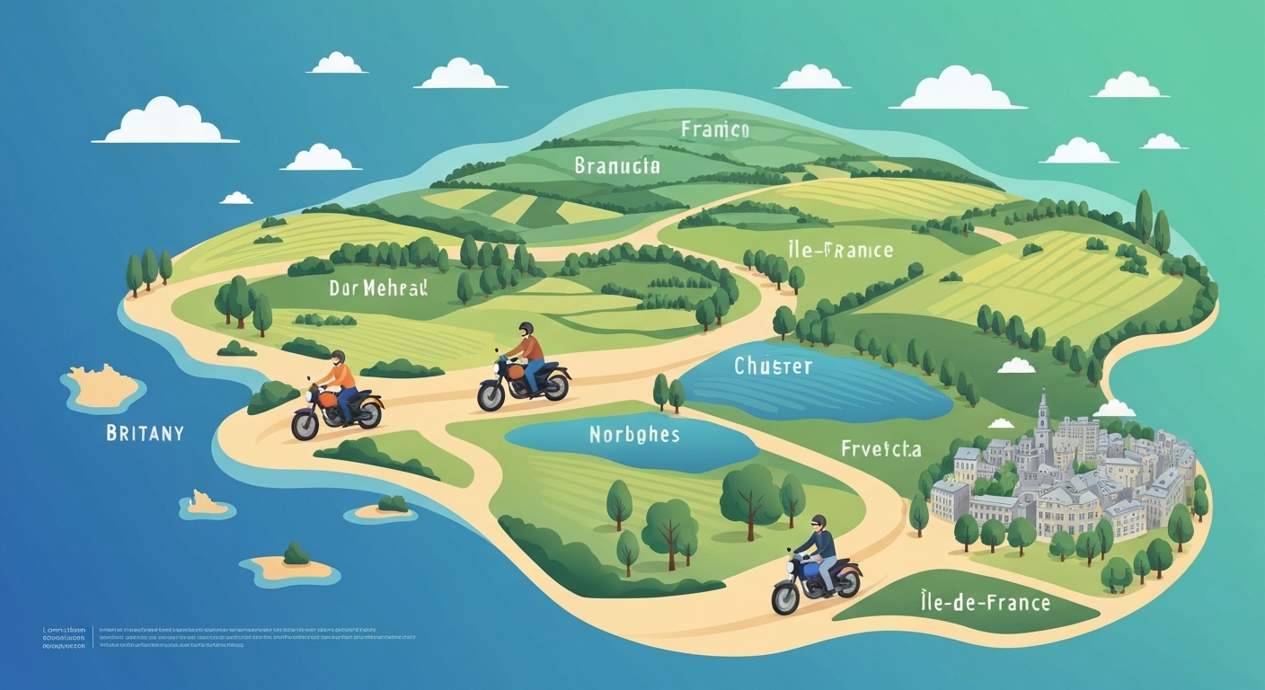 Tableau comparatif des tarifs d'assurance moto par région française