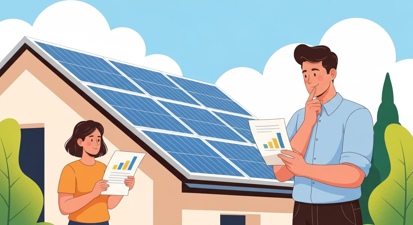 Illustration : Graphique montrant le retour sur investissement des panneaux solaires assurés