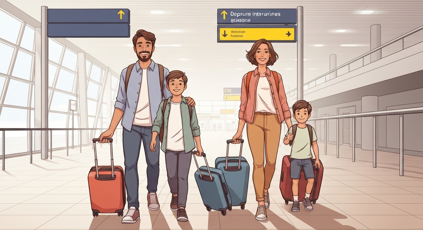 Famille voyageuse sereine grâce à France Épargne