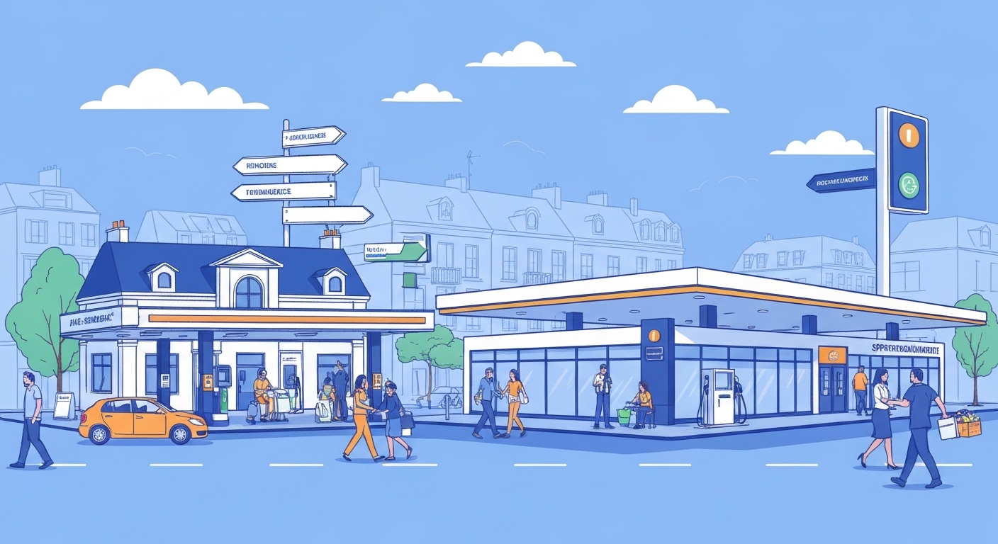 Évolution du nombre de stations-service en France