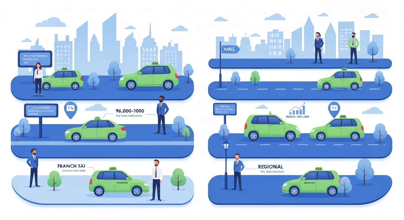 Infographie statistiques marché VTC taxi France
