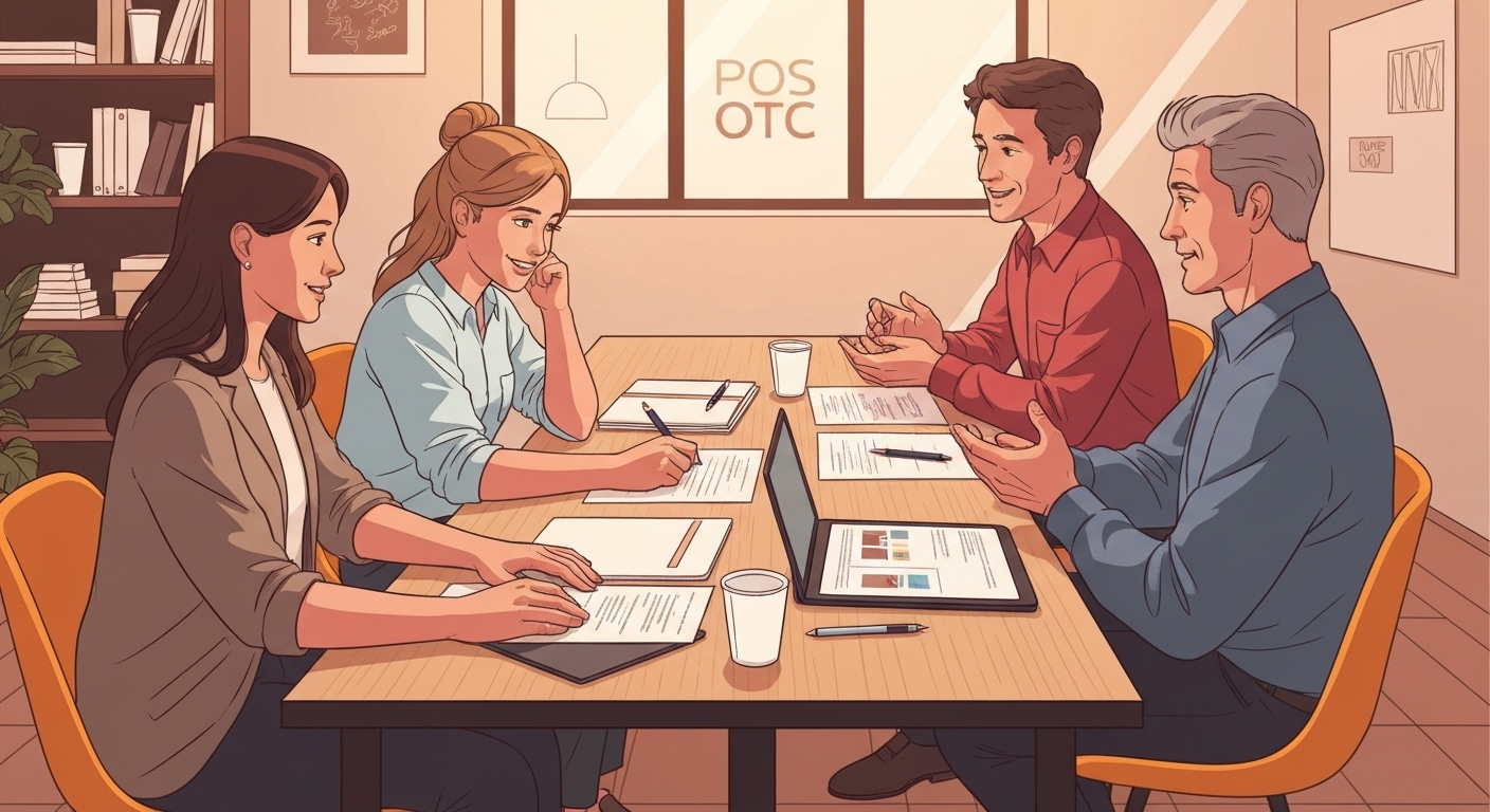 Équipe de chauffeurs VTC discutant des options d'assurance