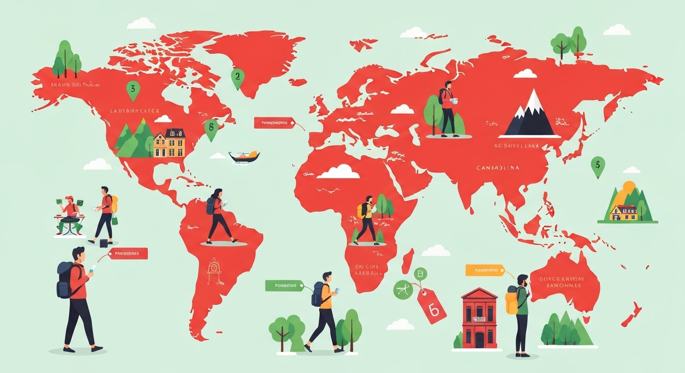 Carte interactive des 17 pays PVT avec conditions d'assurance