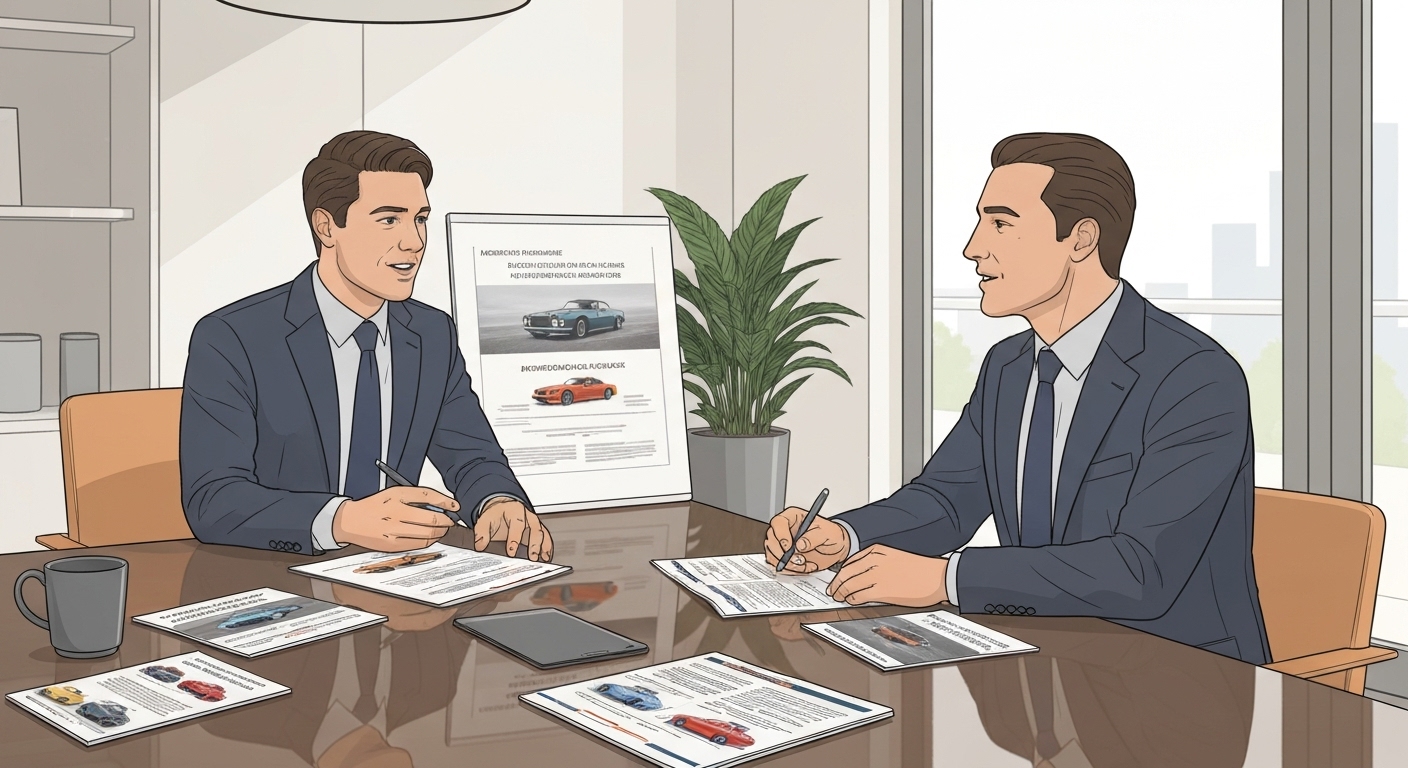 Consultation avec un expert en investissement de voitures de collection