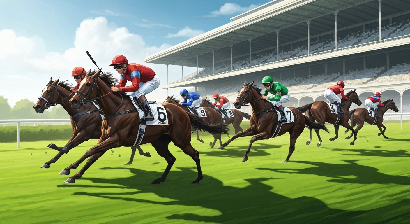 Course de chevaux sur un hippodrome français