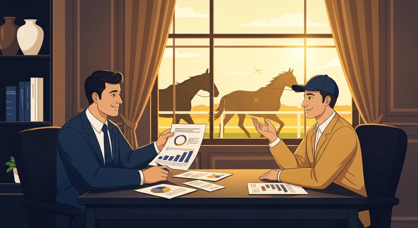 Graphique de performance et rendement des chevaux de course