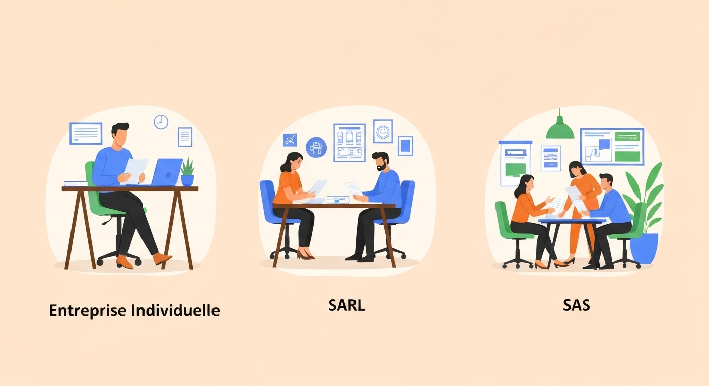 Tableau comparatif des statuts juridiques pour exploiter une crèche (EI, SARL, SAS)