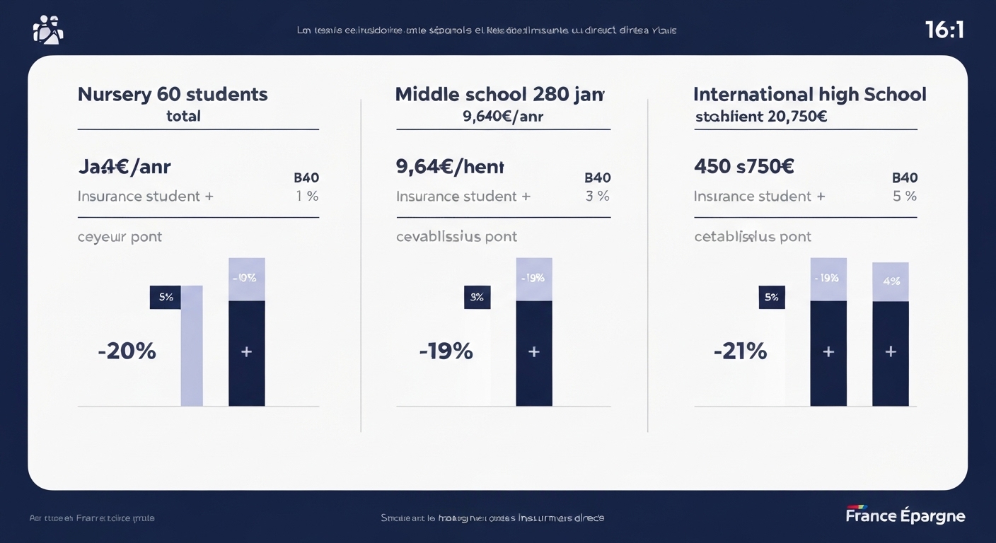 Infographie présentant trois scénarios tarifaires réels avec comparaisons économies vs assureurs directs