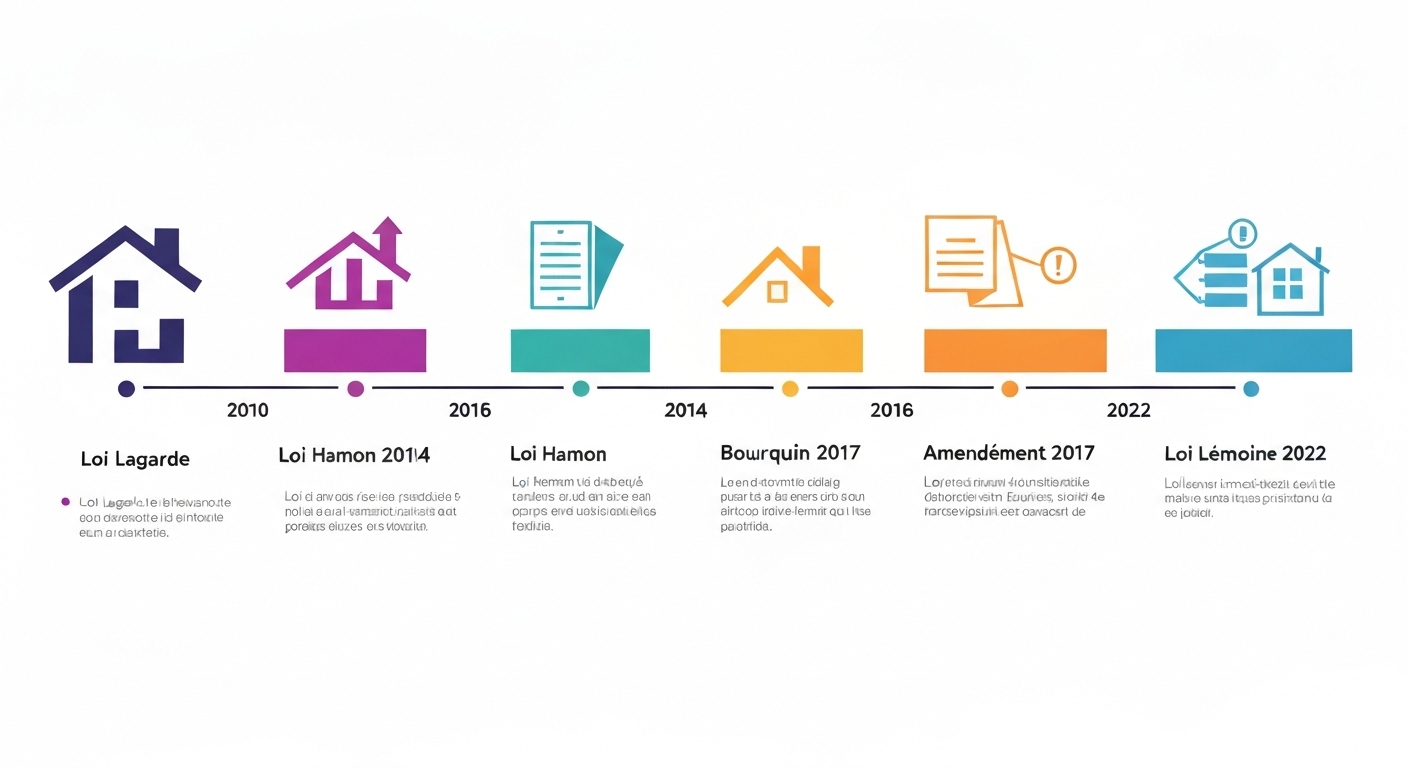 Image: Frise chronologique des lois assurance emprunteur