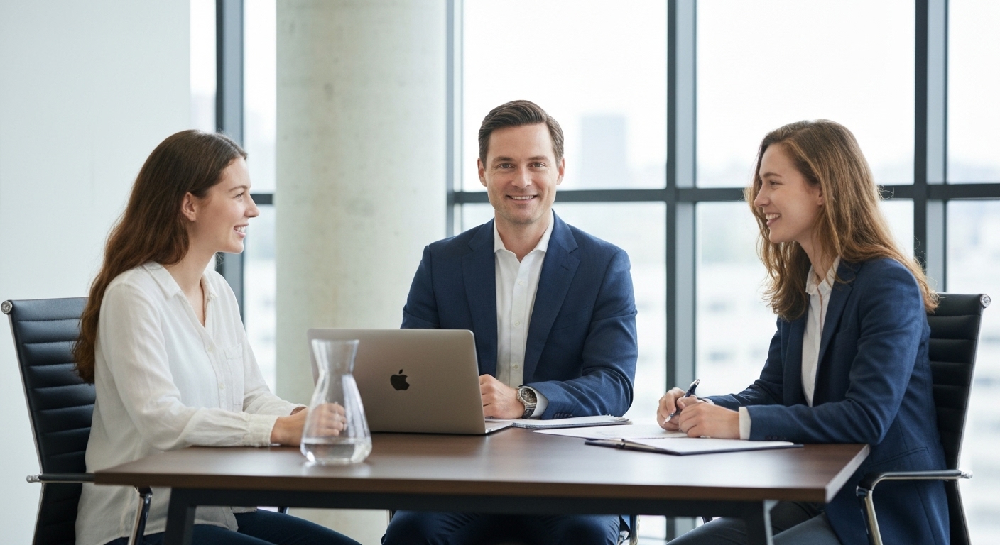 Image: Conseiller réalisant une simulation d'assurance crédit consommation