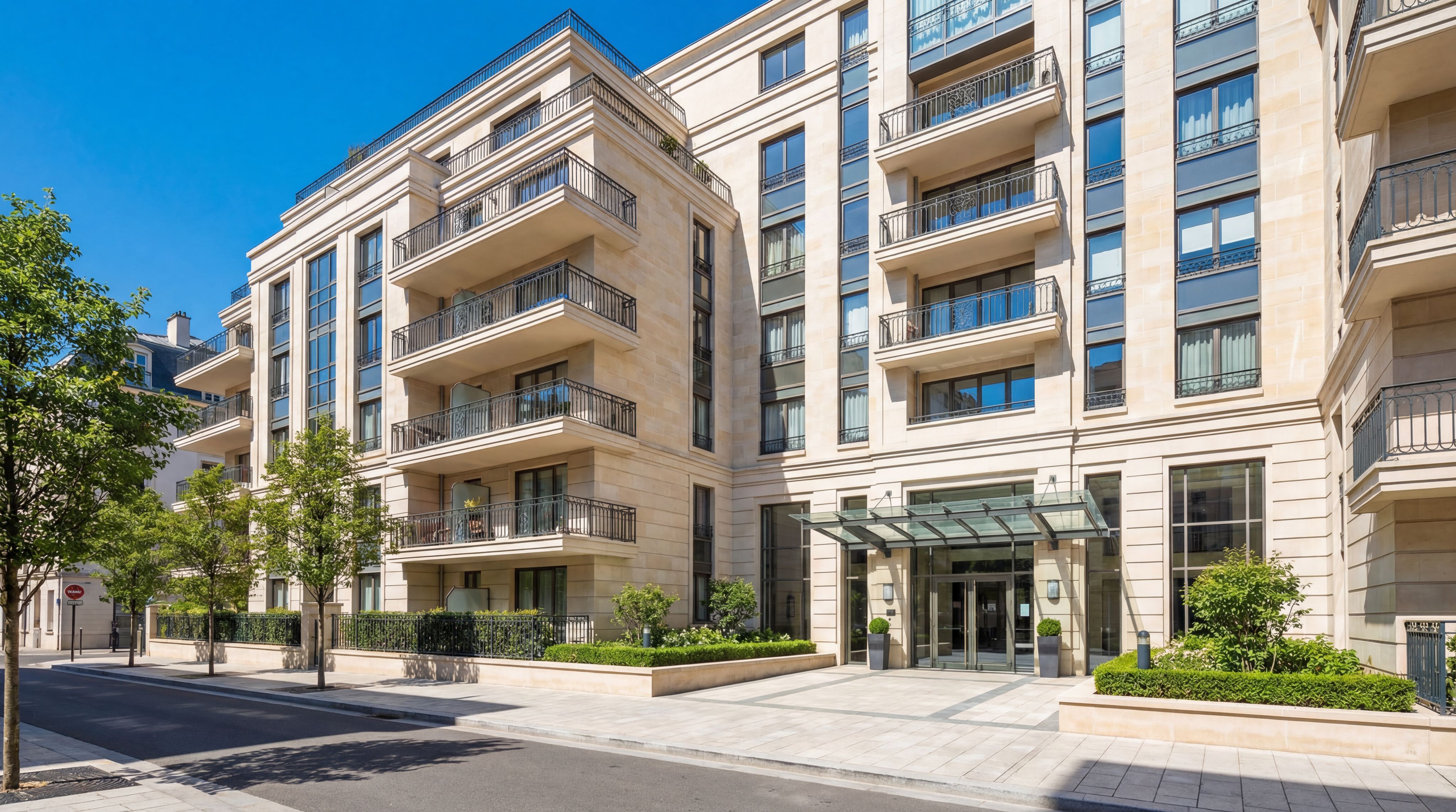 Immeuble en copropriété française moderne