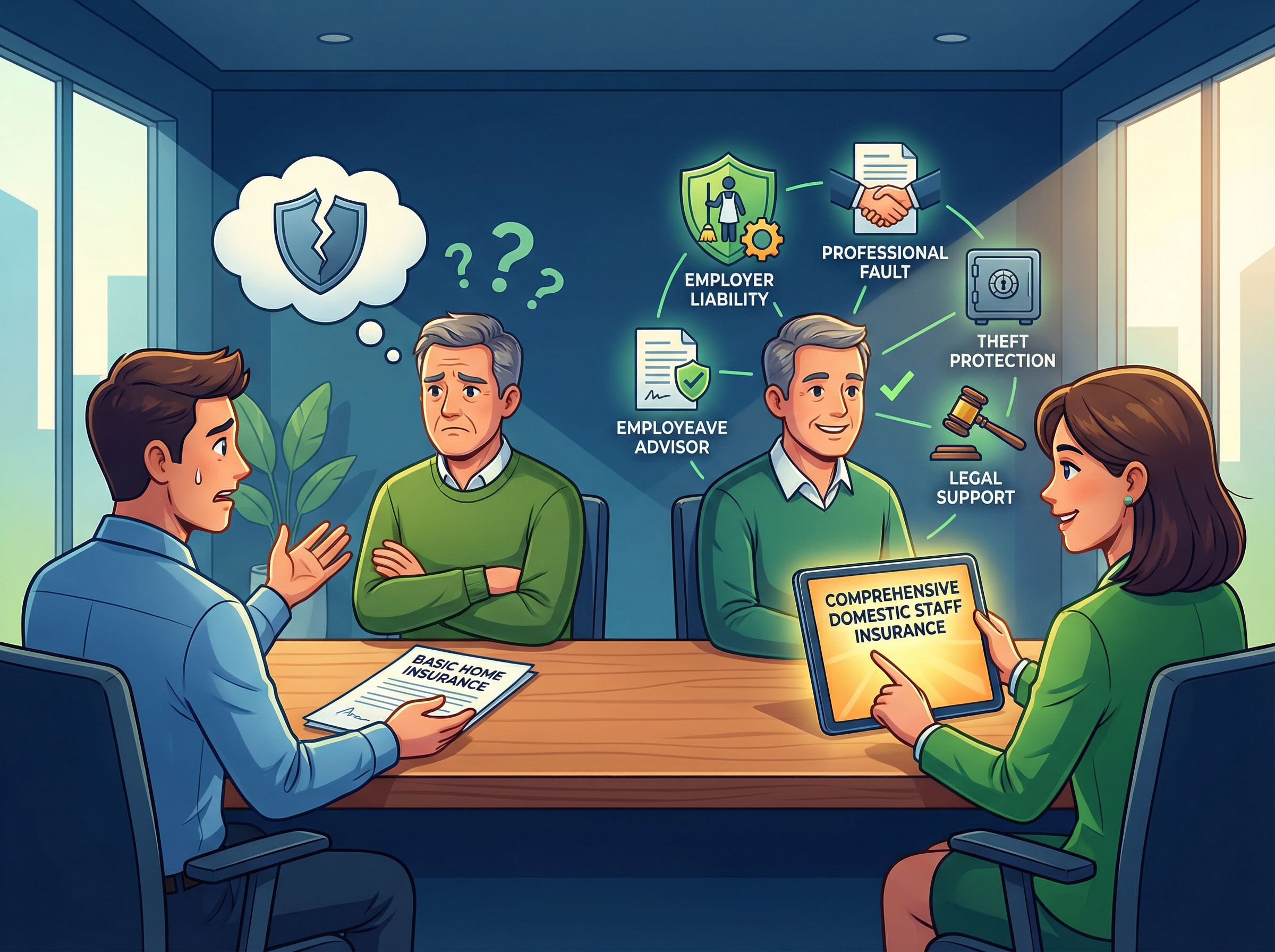 Tableau comparatif MRH vs Assurance Équipages Domestiques avec garanties couvertes et exclues