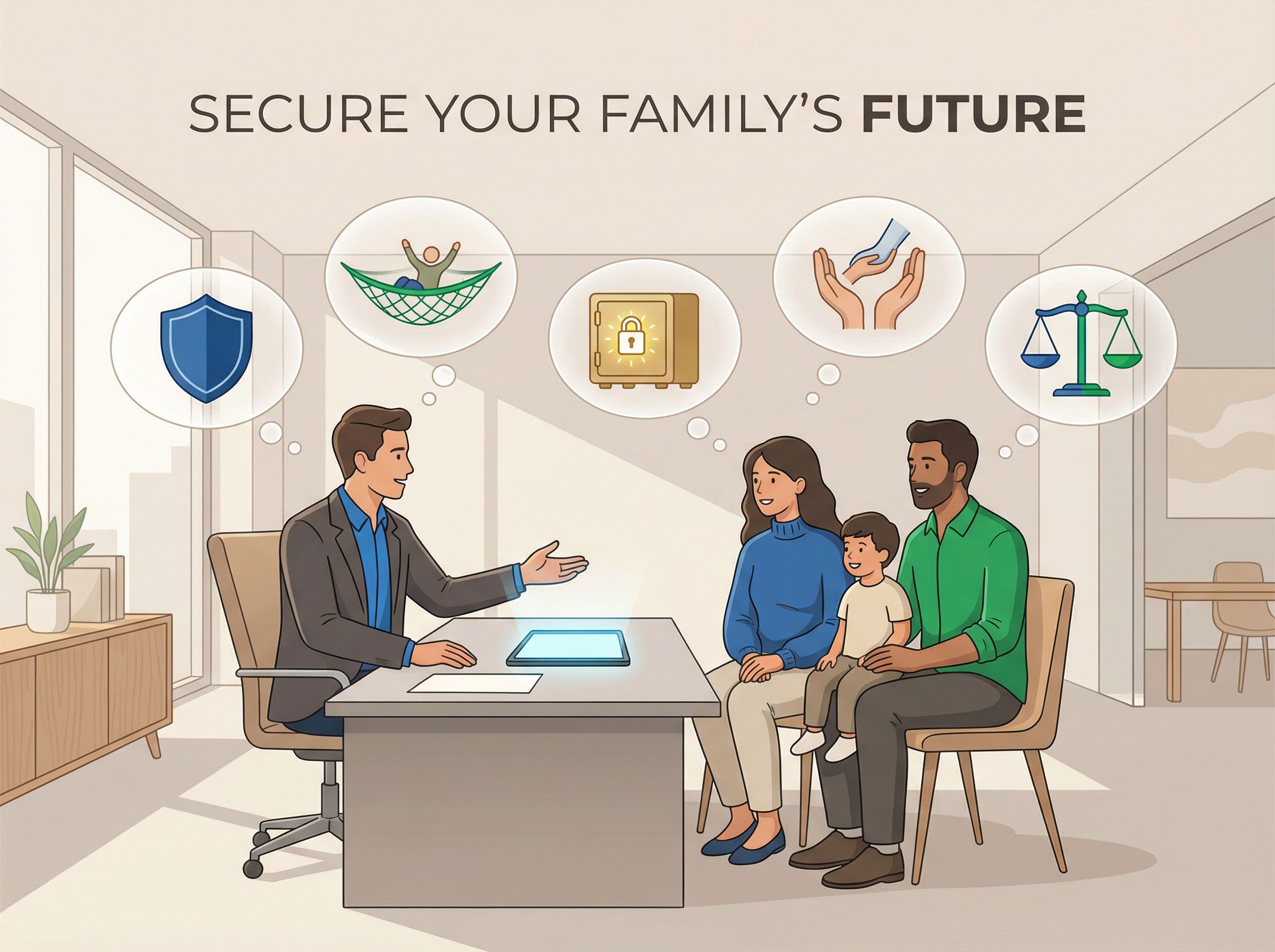 Infographie des 5 garanties essentielles de l'assurance personnel domestique pour employeurs