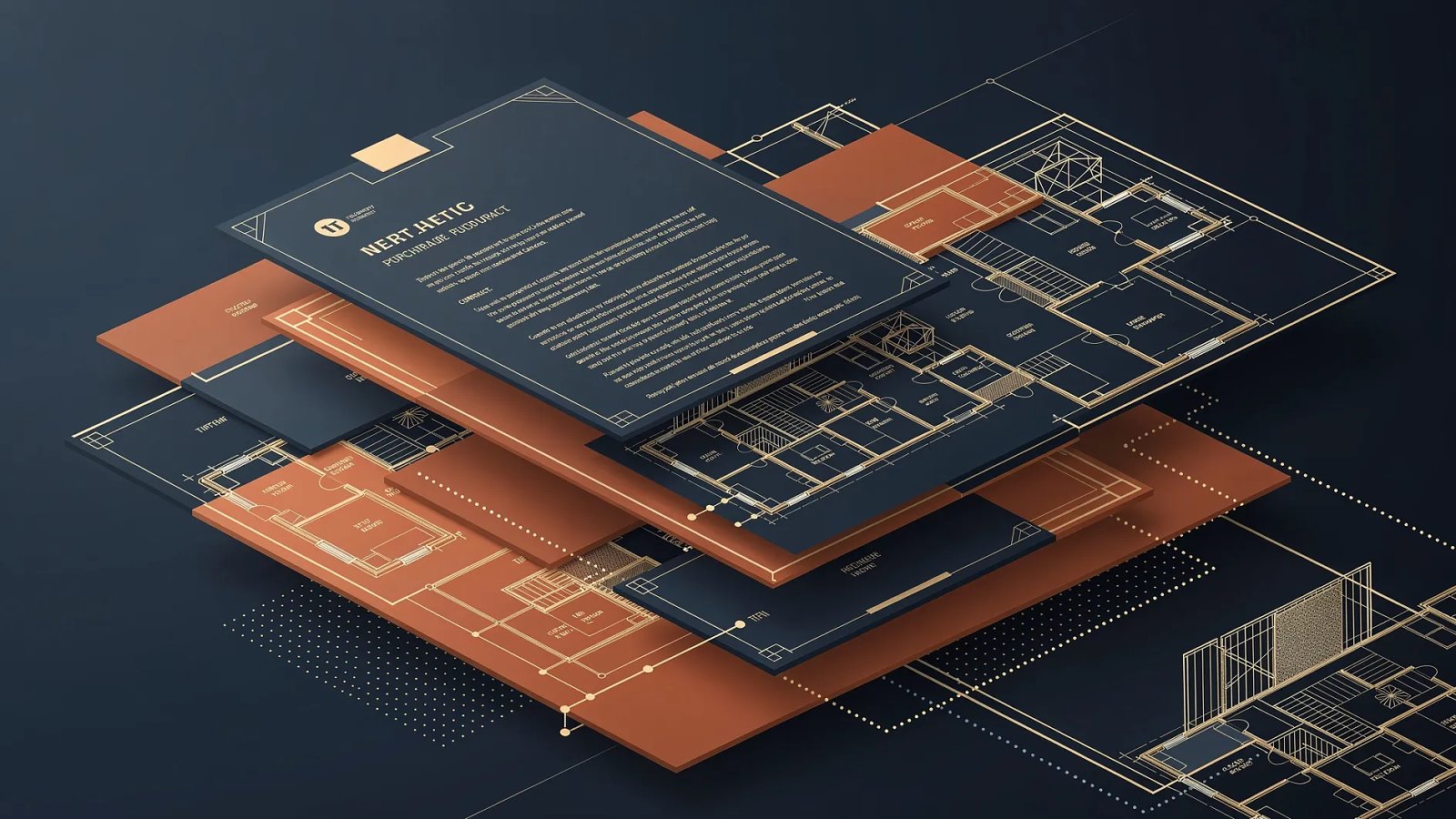 Illustration conceptuelle de l'achat en VEFA représentant le processus de vente en état futur d'achèvement
