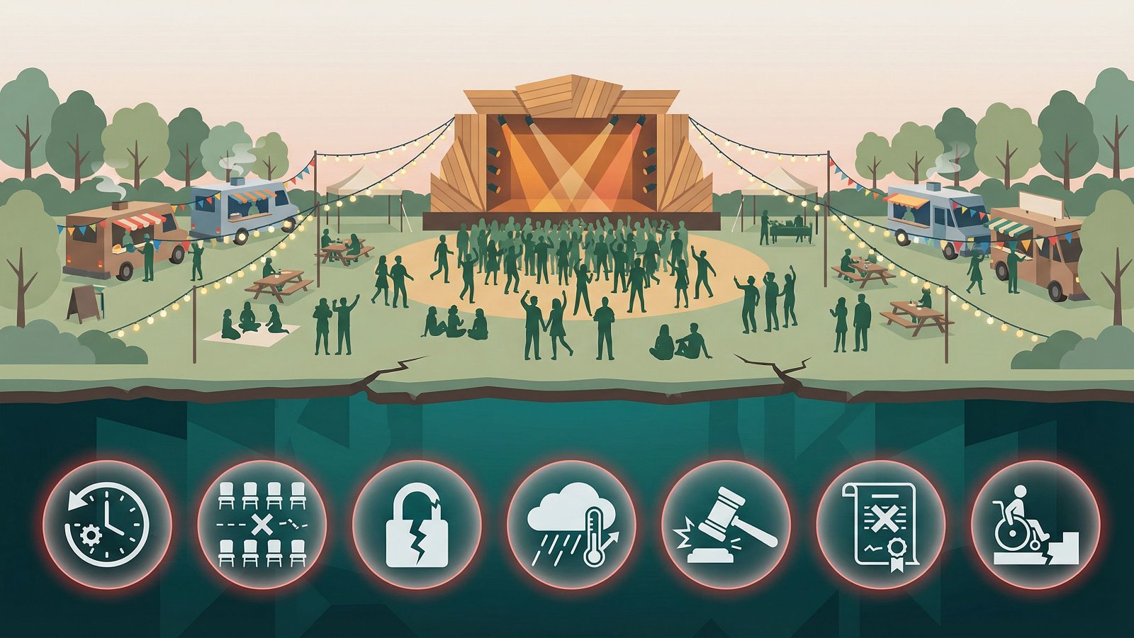 Risques cachés de l'organisation d'événements sous la surface d'un festival réussi