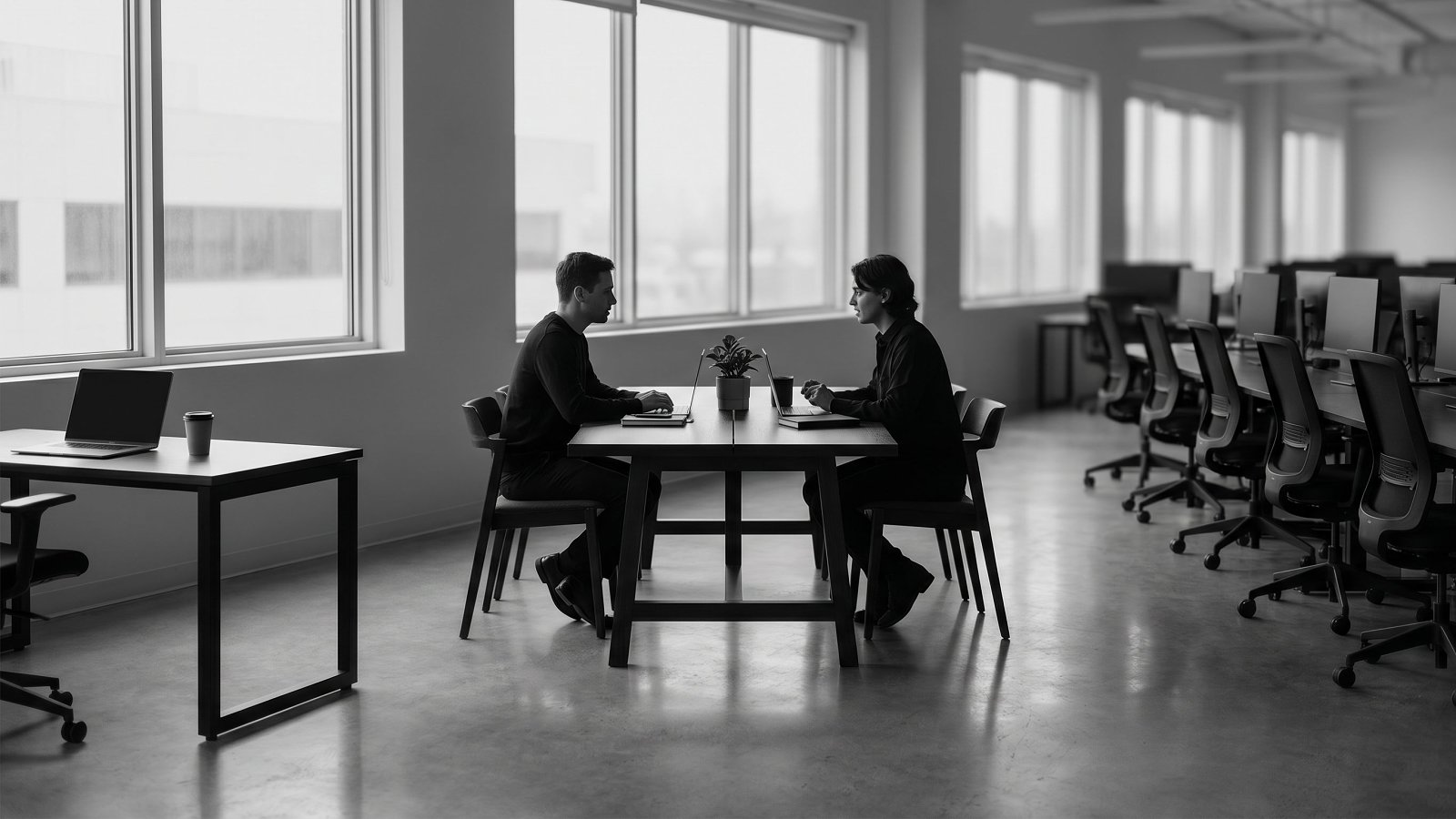 Three software delivery tiers compared: a solo freelancer, a boutique studio team, and a large consulting floor
