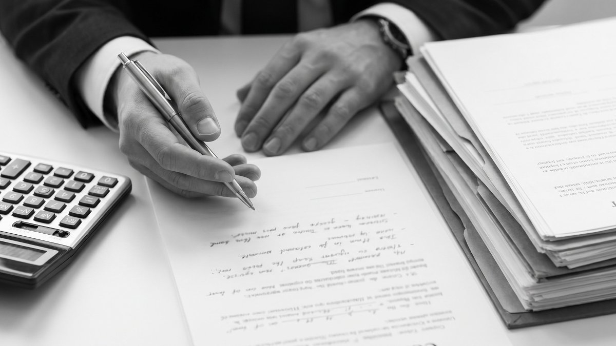 Annotation d'un contrat de retraite chapeau article 39 avec une calculatrice