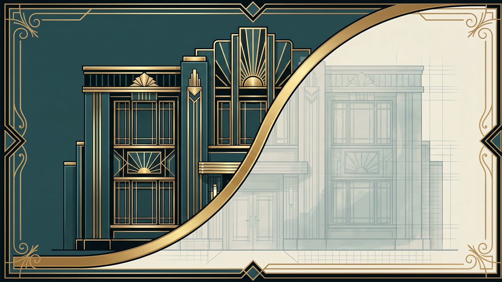Illustration Art Deco de l'abattement de 30 pourcent et de la décote IFI sur la résidence principale