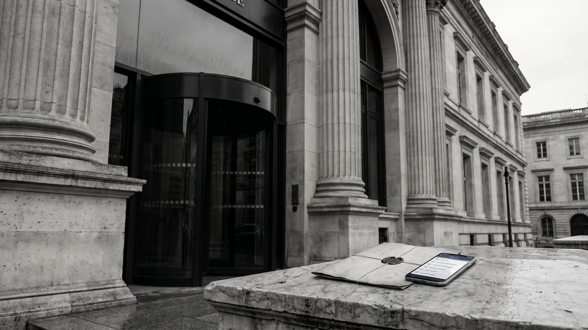 Façade d'une institution de régulation financière française et vérification de l'enregistrement d'une plateforme crypto