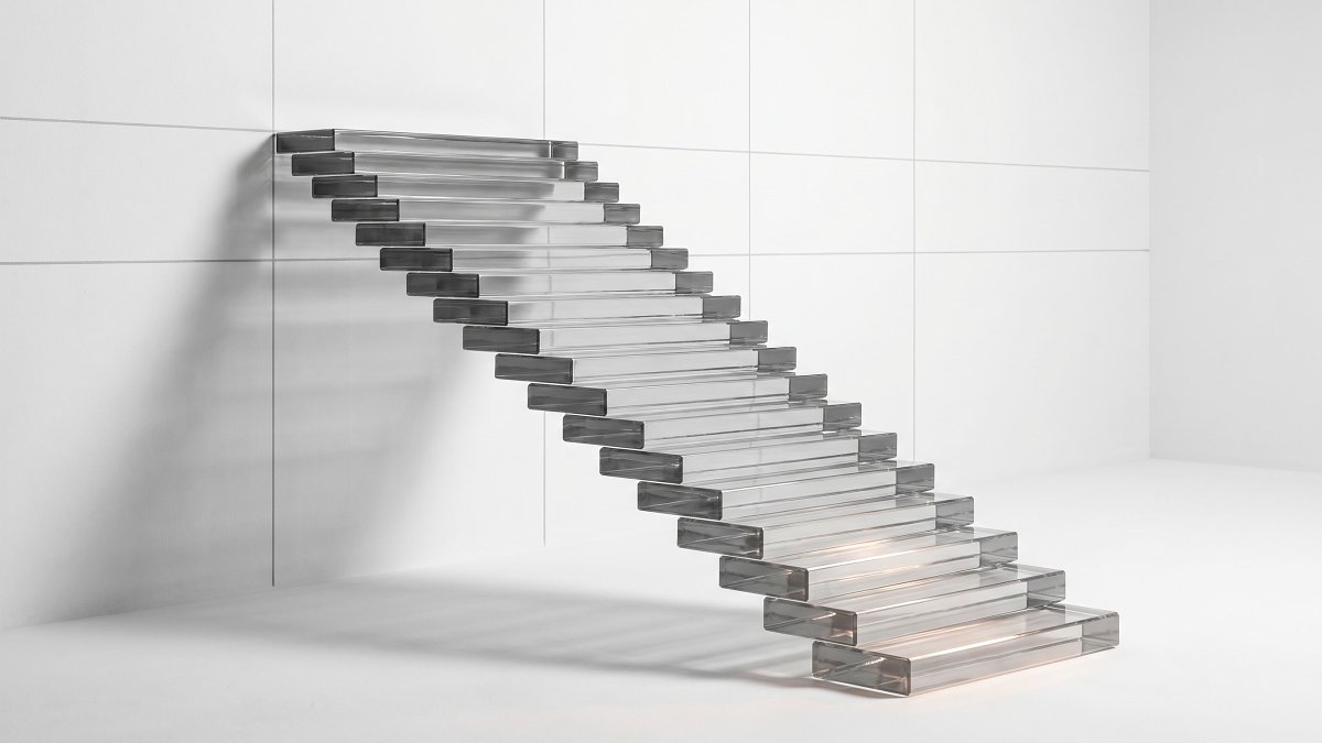A descending staircase of bars illustrating a falling retrieval failure rate