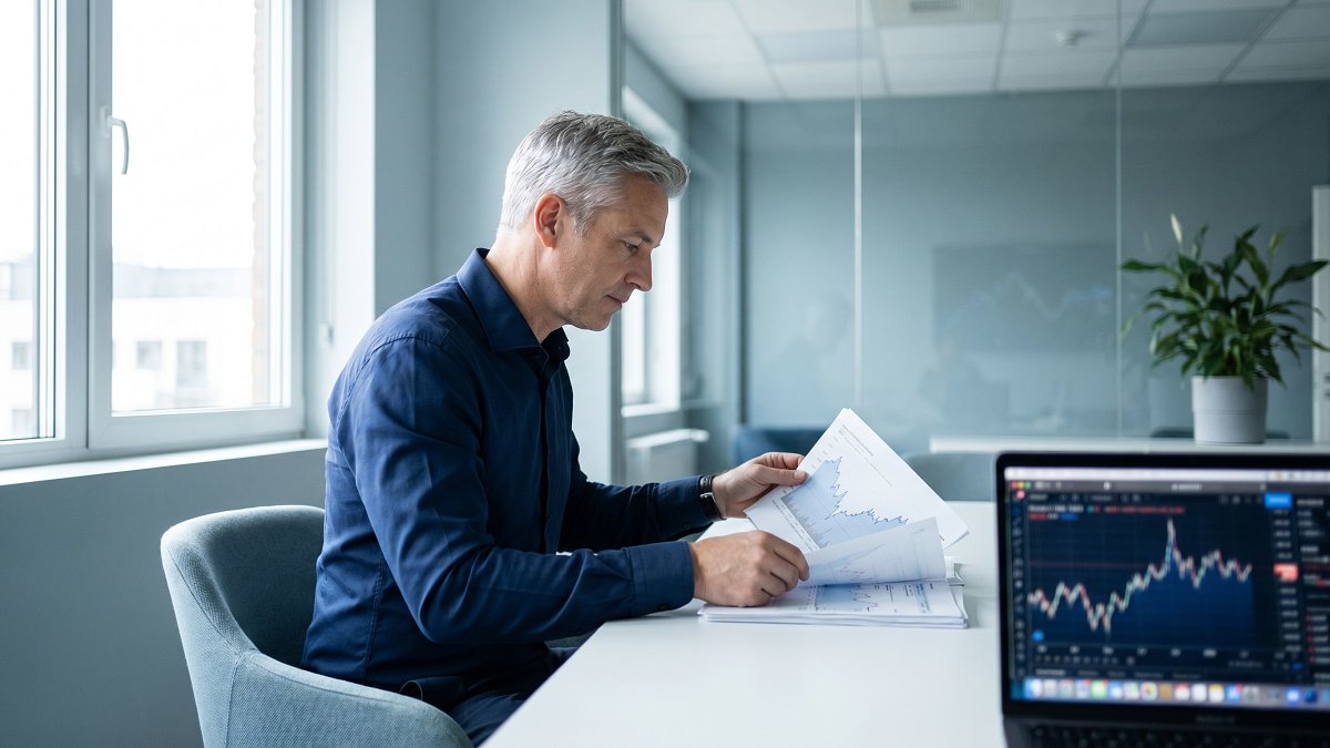 Investisseur examinant un comparatif de rendements de SCPI et de placements immobiliers