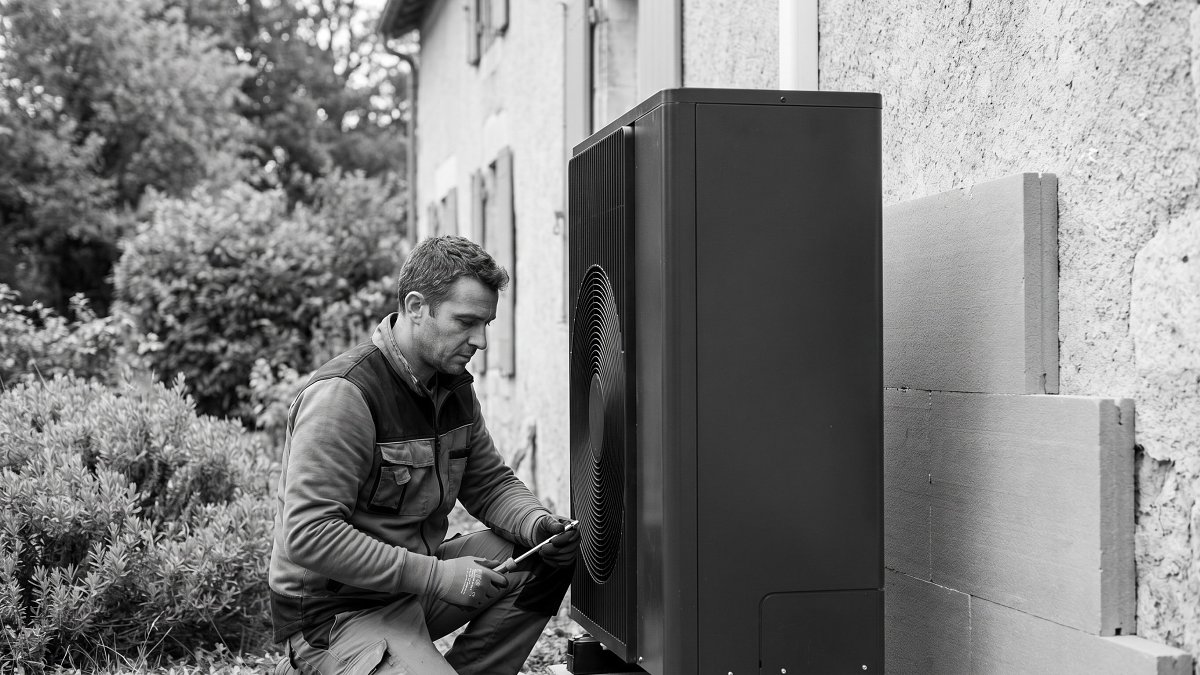 Installation d une pompe a chaleur air-eau apres audit energetique