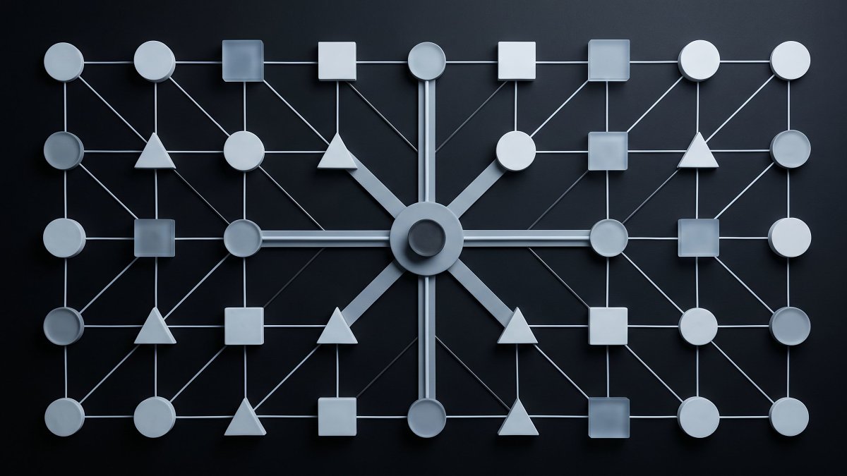 A structured map of interconnected nodes branching from a central hub