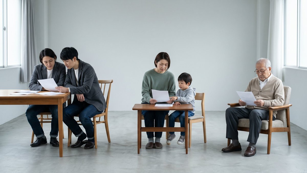 Trois profils de foyers différents comparant leurs besoins de mutuelle santé