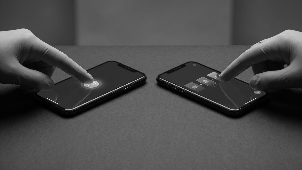 Two dark smartphones side by side comparing a one-tap onboarding to a multi-step flow