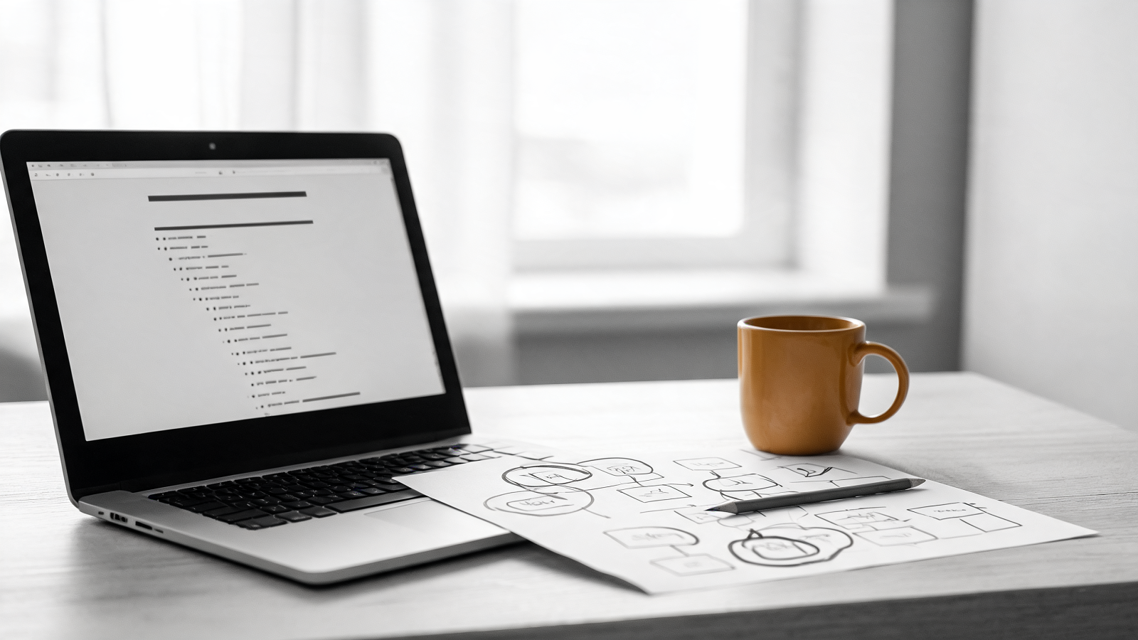Poste de travail présentant la sélection des pages avant la rédaction d'un fichier llms.txt