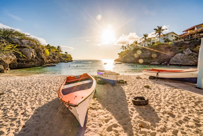 Beautiful Curacao beach scene