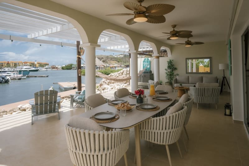Castaway Beach villa exterior with ocean view