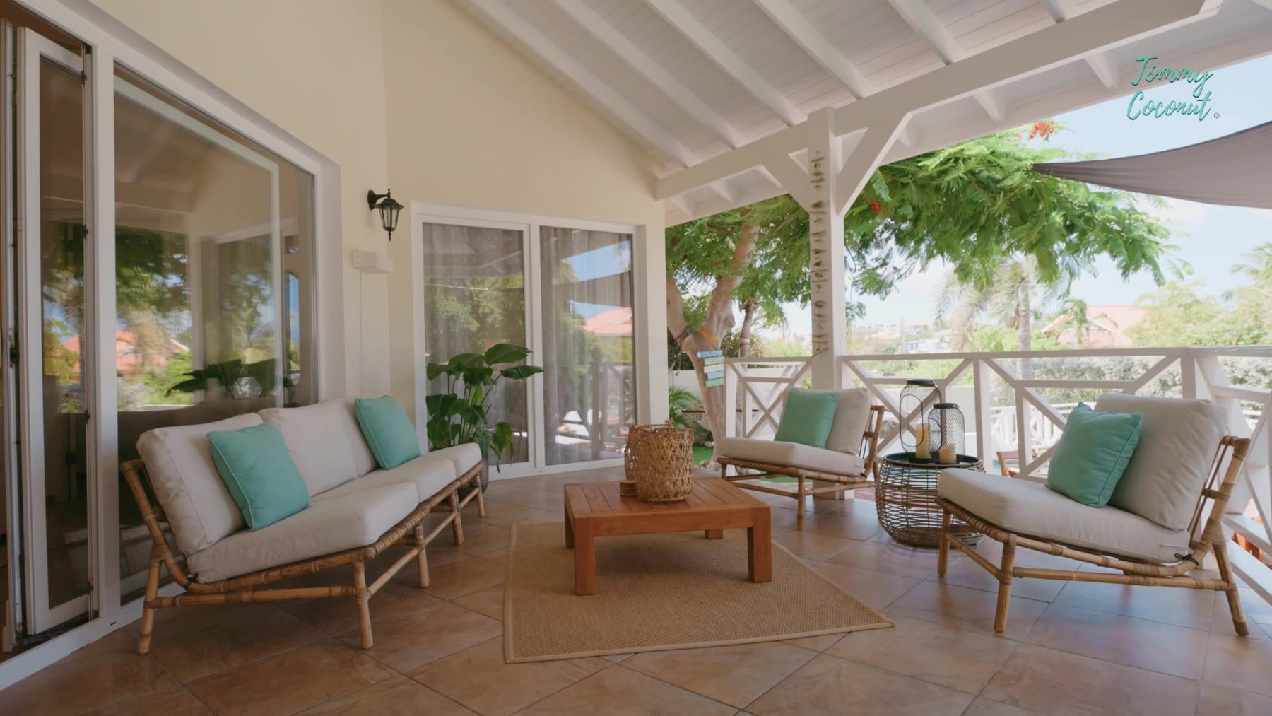 Aerial view of Palm Breeze Private Resort