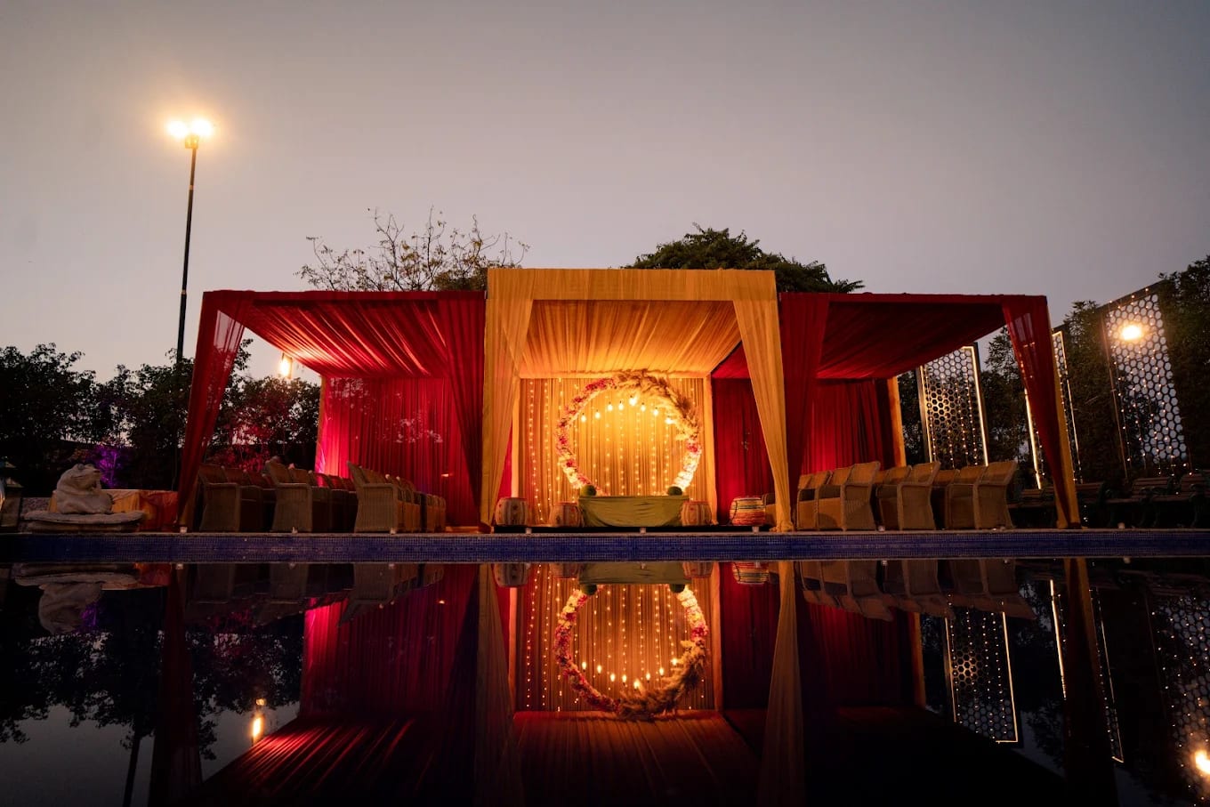 Serene palace gardens for meditation