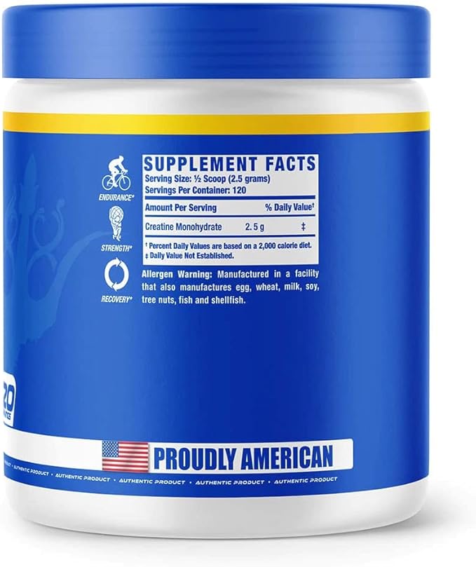 Creatina Ronnie XS 300gr - Informacion nutricional