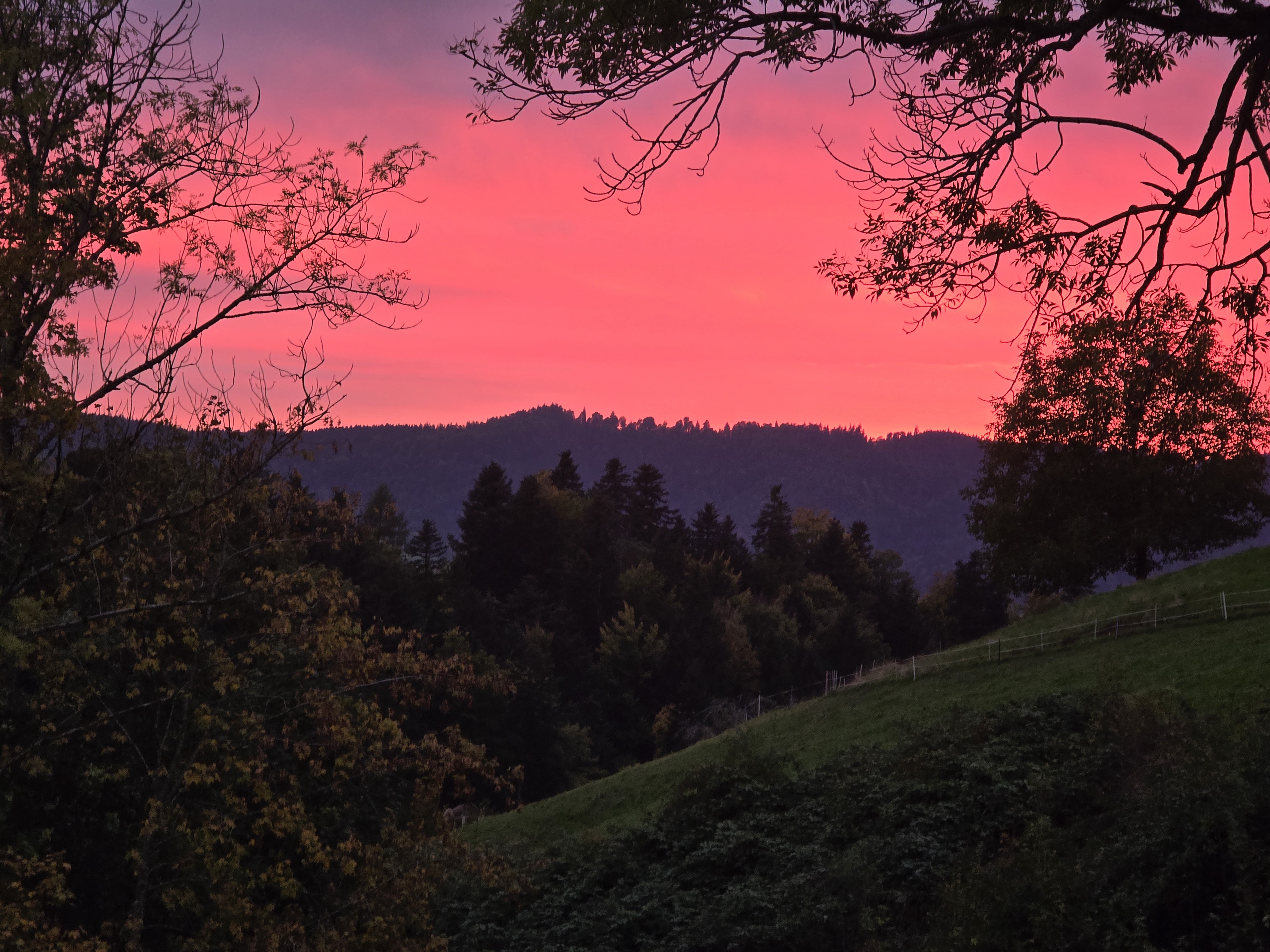 Sunset over the mountains