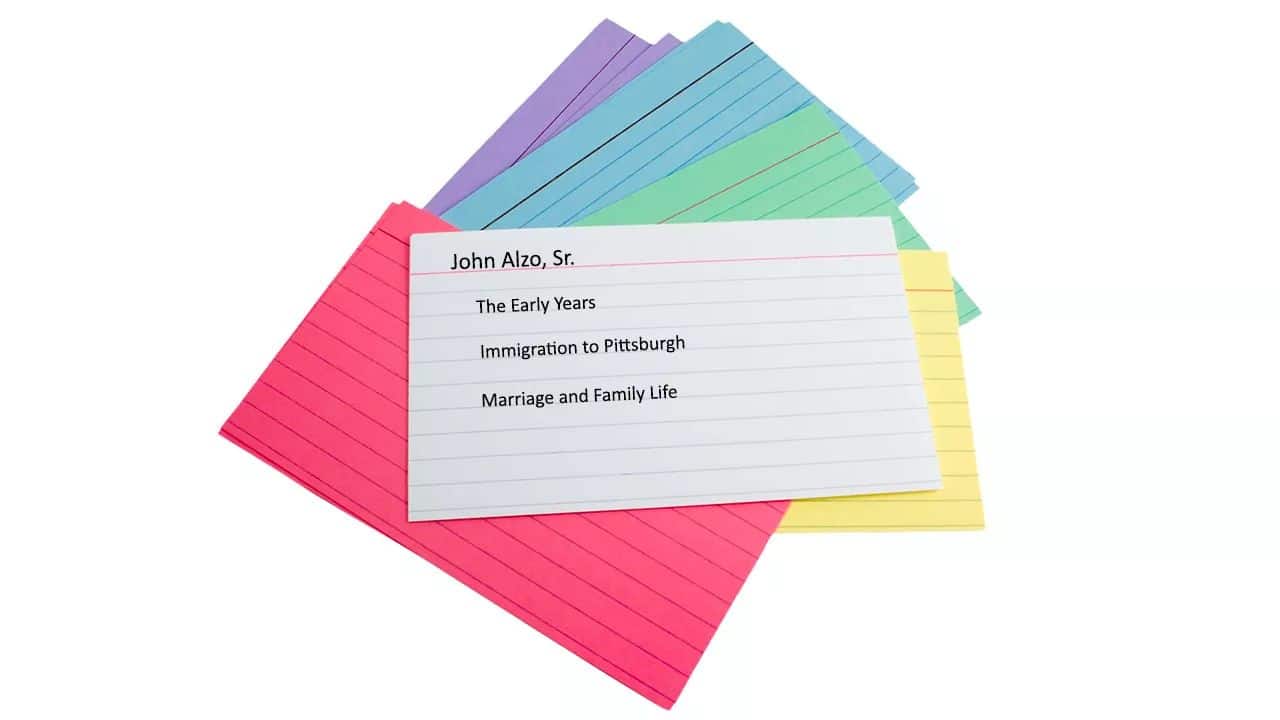 Get Organized Using Scrivener Printable Index Cards