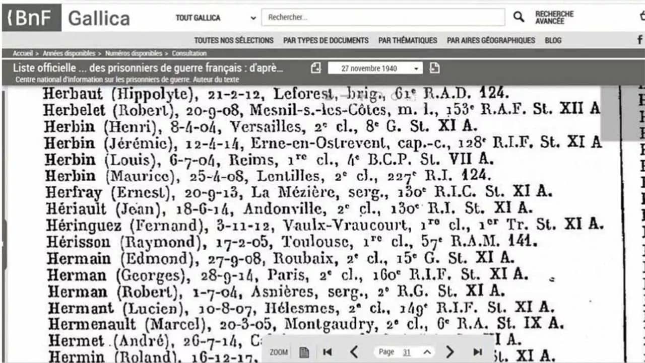 1939-1945, parcours de prisonniers de guerre