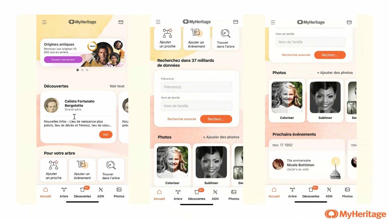La généalogie au bout des doigts : explorez l’application mobile MyHeritage