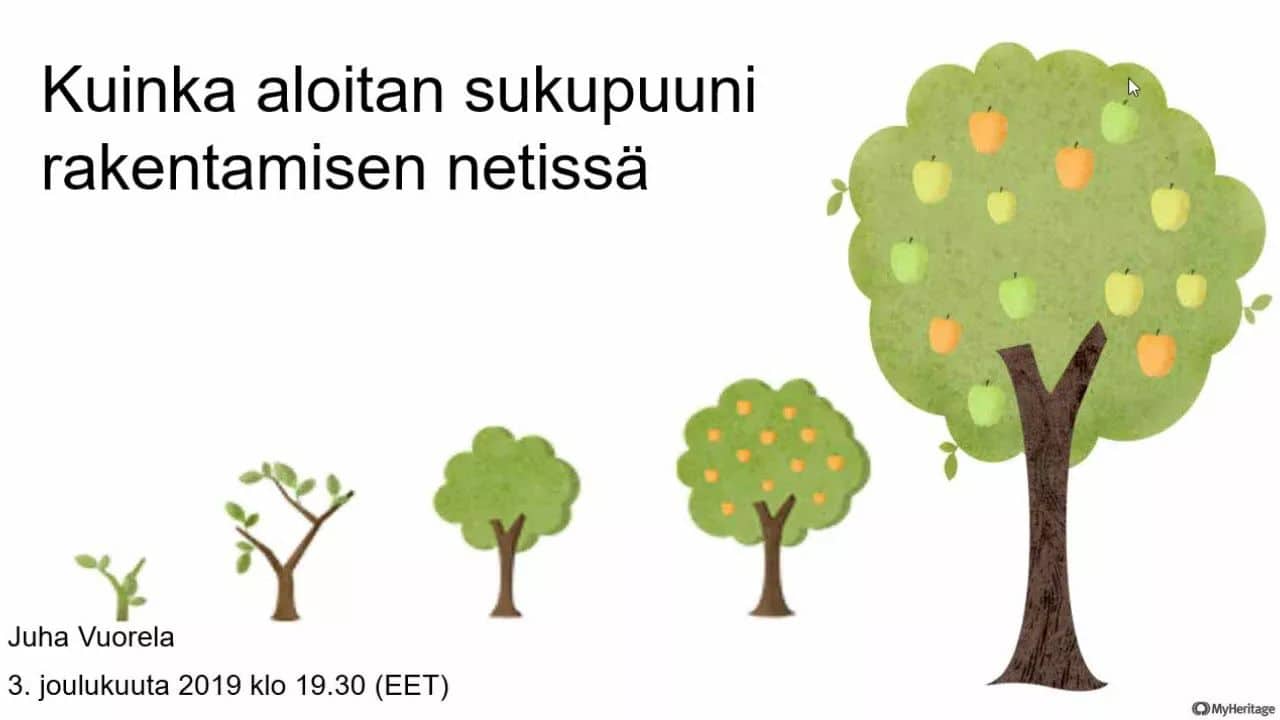 Kuinka aloitan sukupuuni rakentamisen netissä?