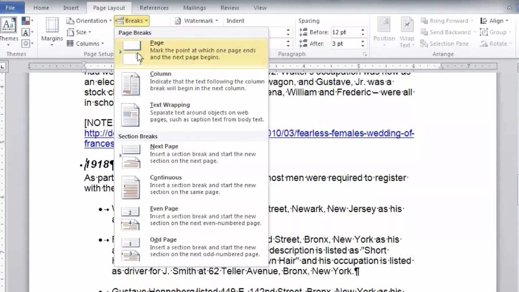 Microsoft Word Series - #5 Understanding Different Types of Breaks