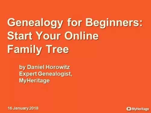 Genealogy for Beginners: Start Your Online Family Tree