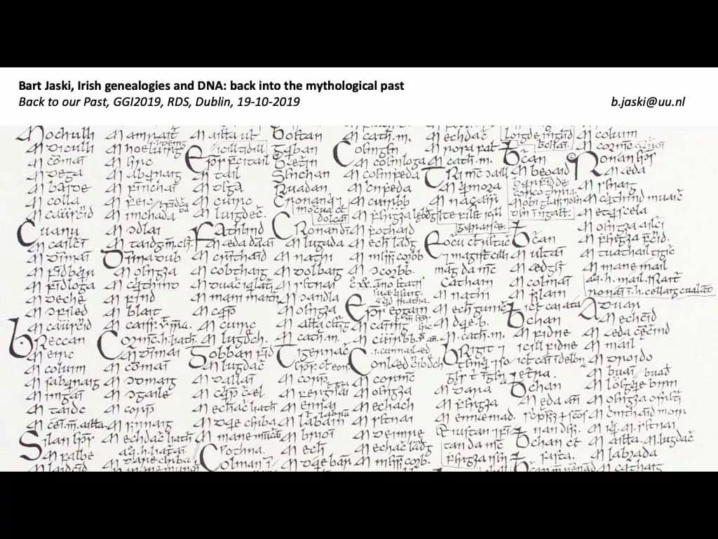 Irish Genealogies & DNA: Back into the Mythological Past