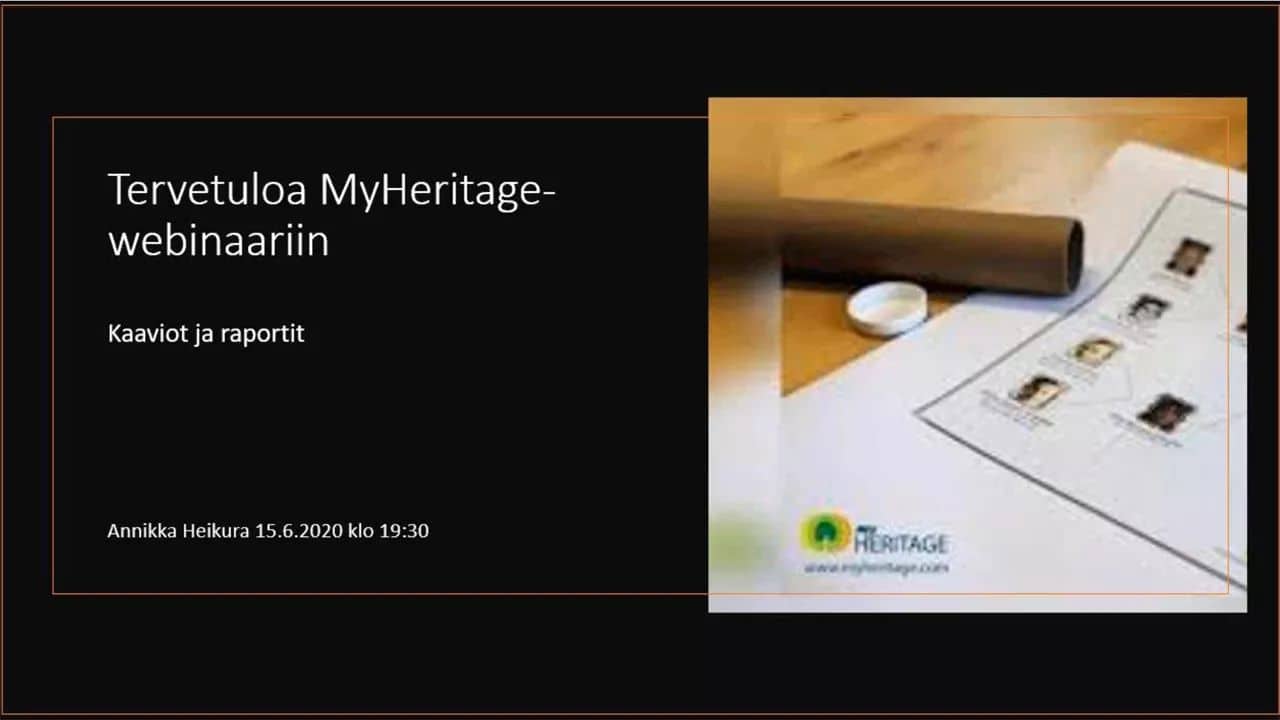 Sukututkimuskaaviot ja raportit