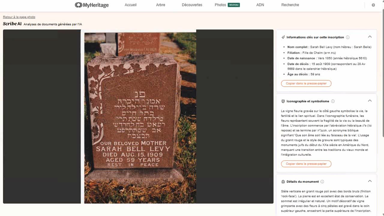 Scribe AI : transcrivez, interprétez, et recevez des informations fascinantes sur vos archives familiales