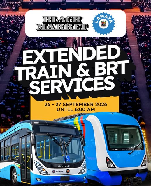 LAMATA Extends Train, BRT Services for Nora Awolowo’s Black Market 50,000-Person Screening