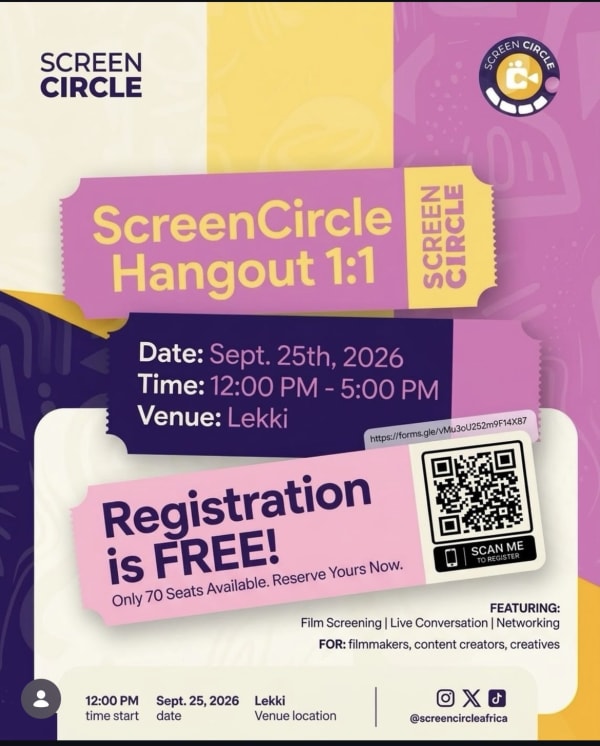 ScreenCircle Africa Opens Free Registration for Filmmakers' Hangout, Set for September 25 in Lagos